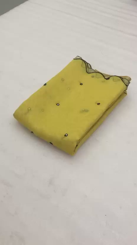 Chenderi Saree - Rich golden yellow