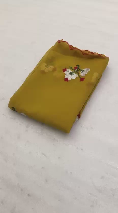 Faux Georgette -  Mustard