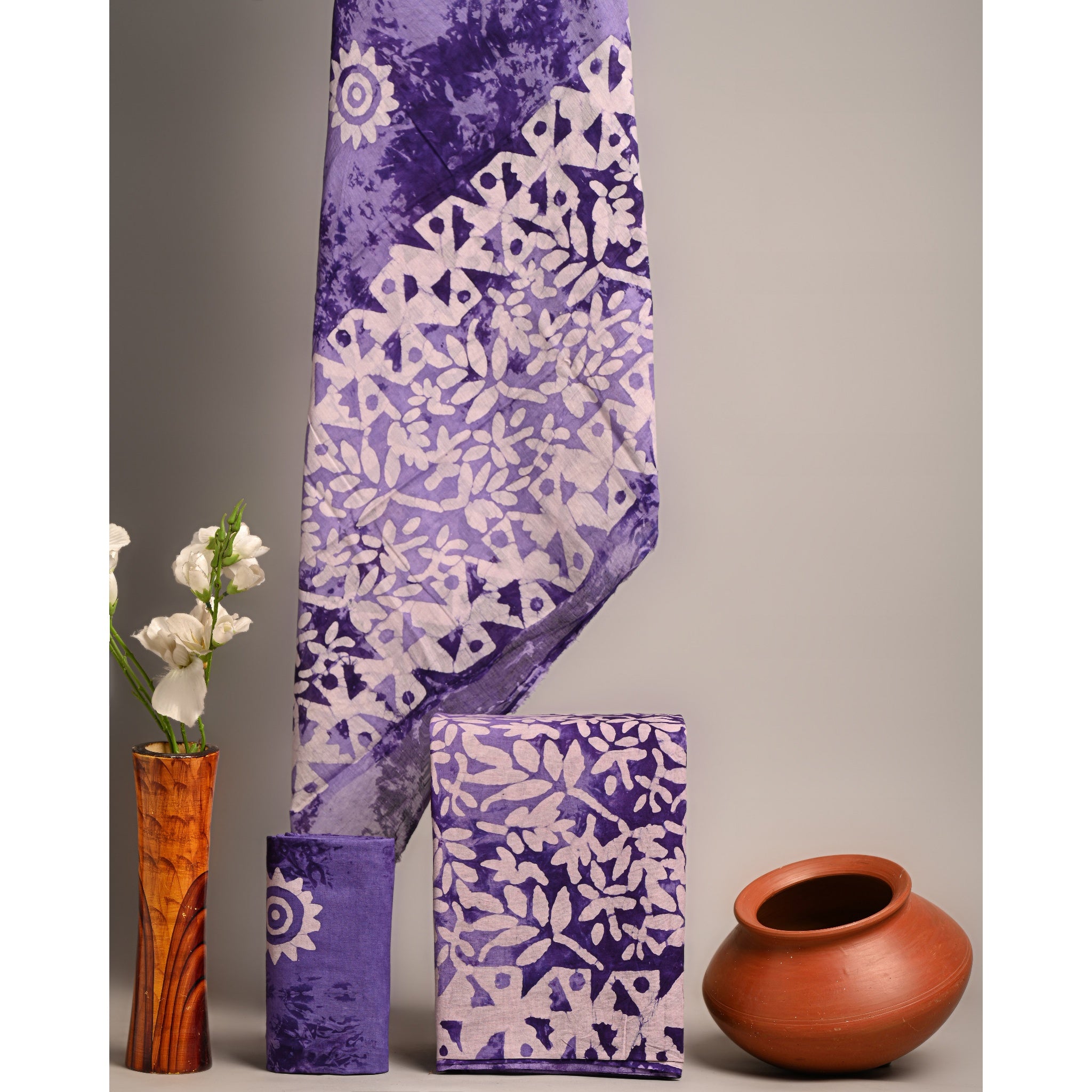 Unstitched Material- Soft lavender purple