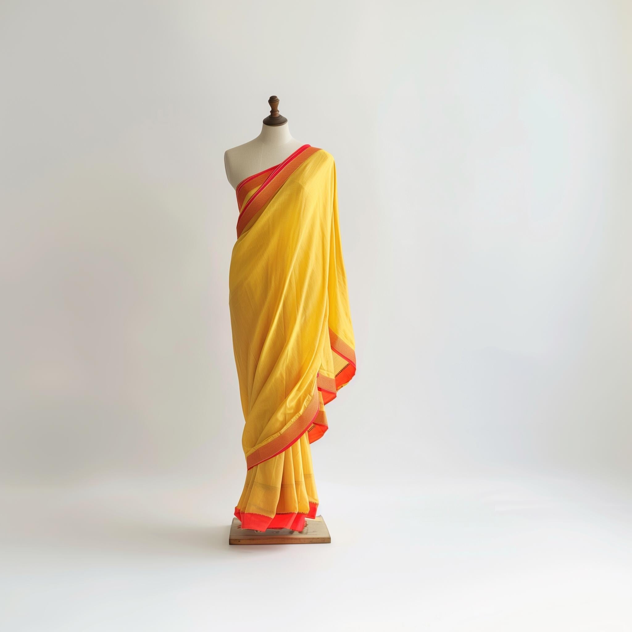Saree (yellow and golden)