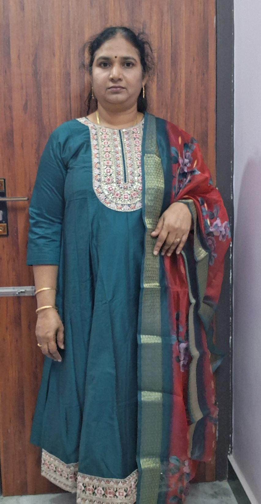 DarkGreen color - 3 piece kurti set