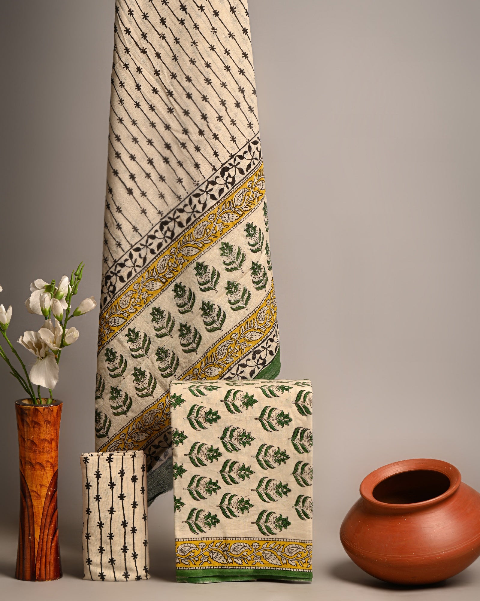 Unstitched Material- Dark olive green