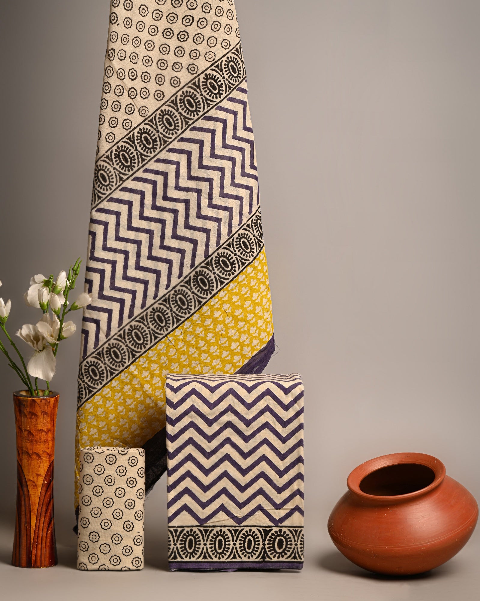 Unstitched Material- Deep Lavender