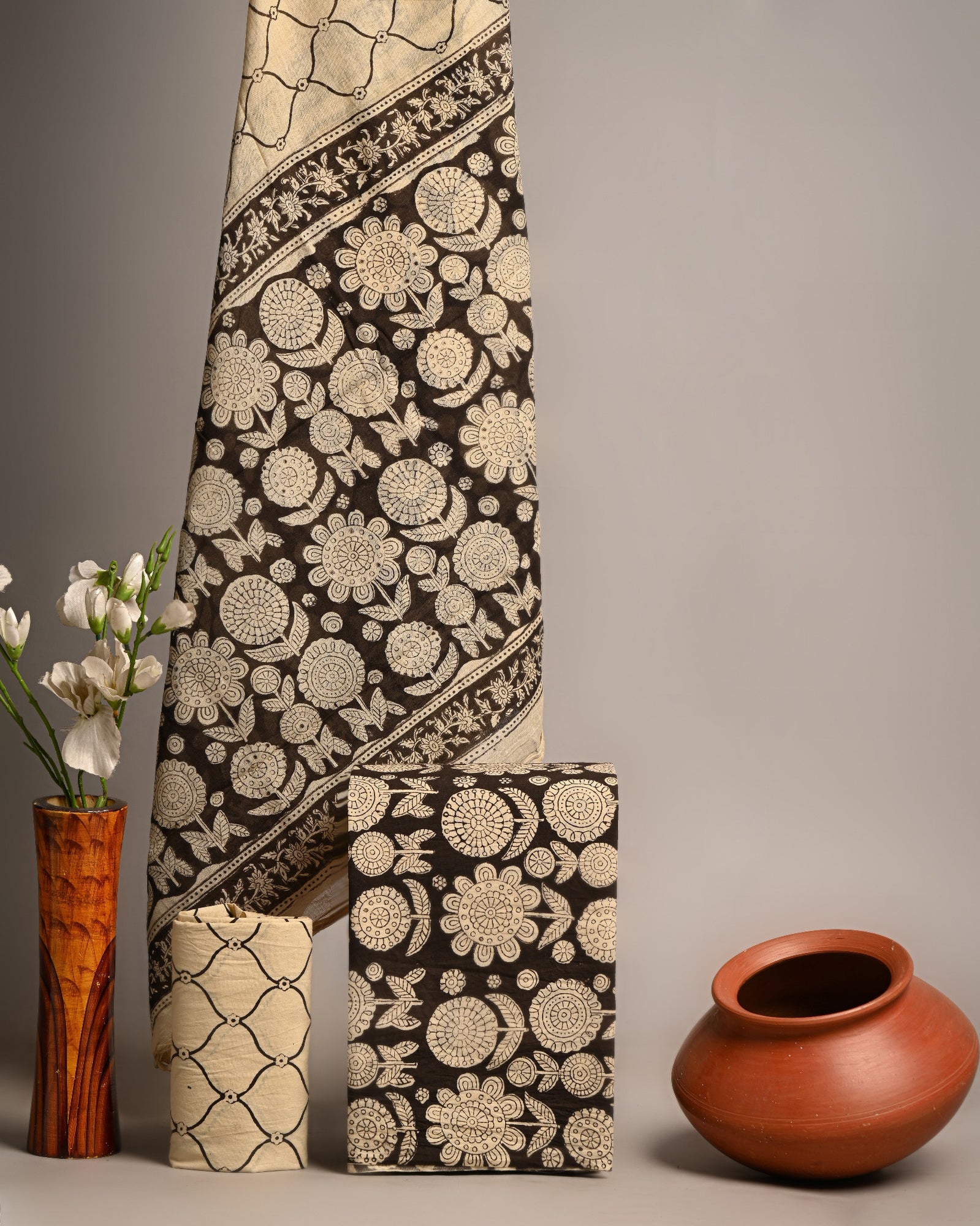 Unstitched Material- Dark brown