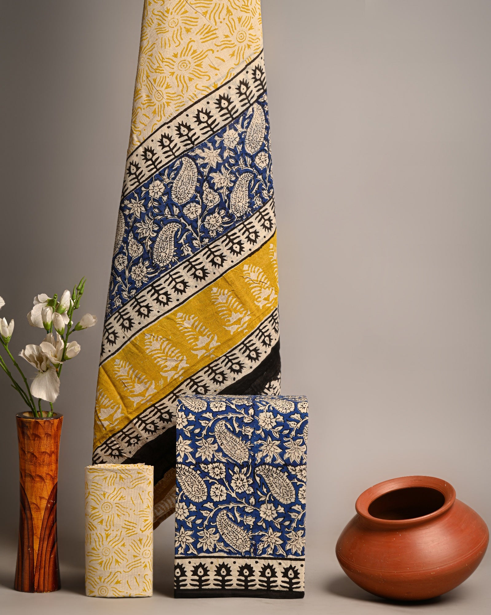 Unstitched Material- Warm golden brown