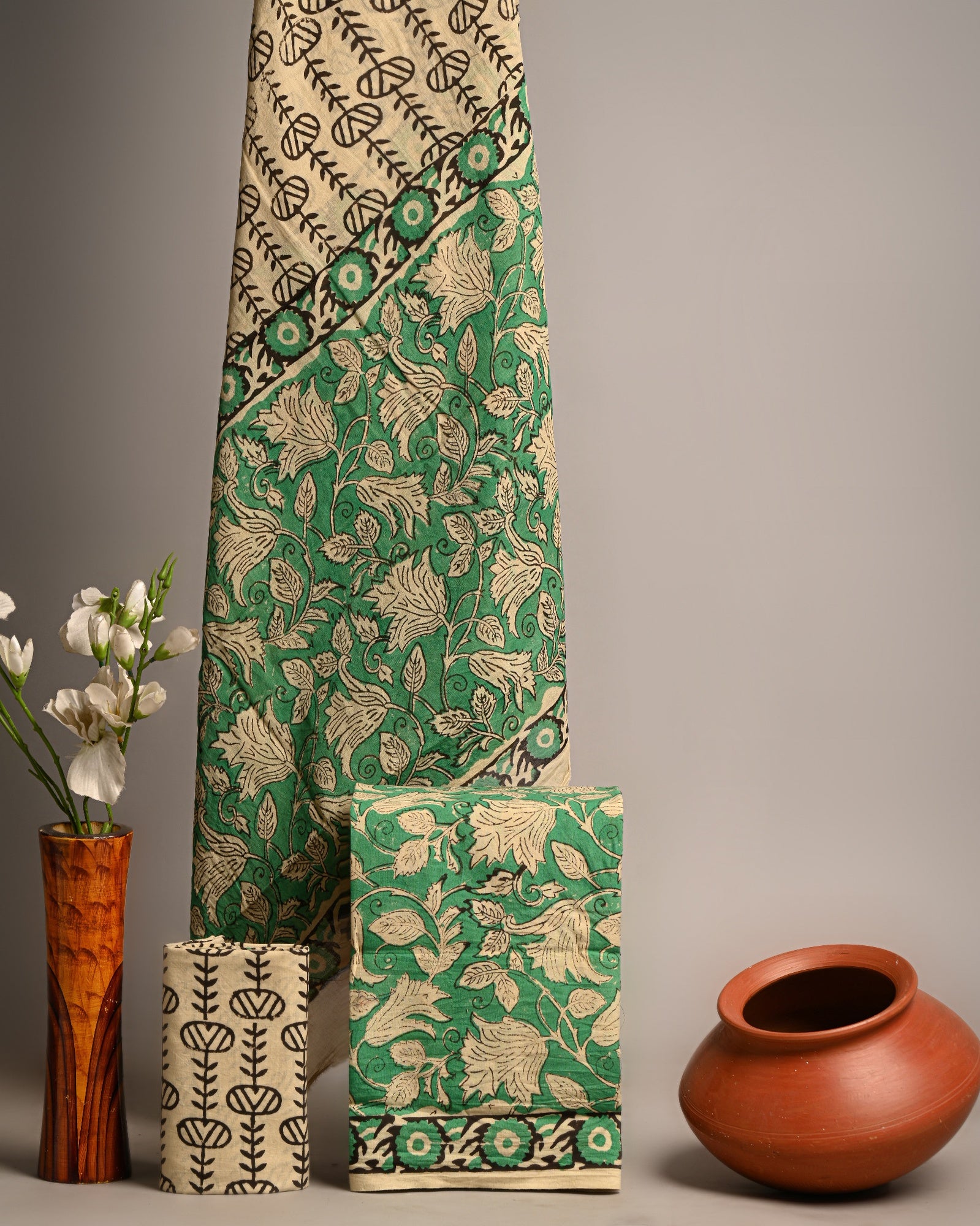 Unstitched Material- Medium earthy green