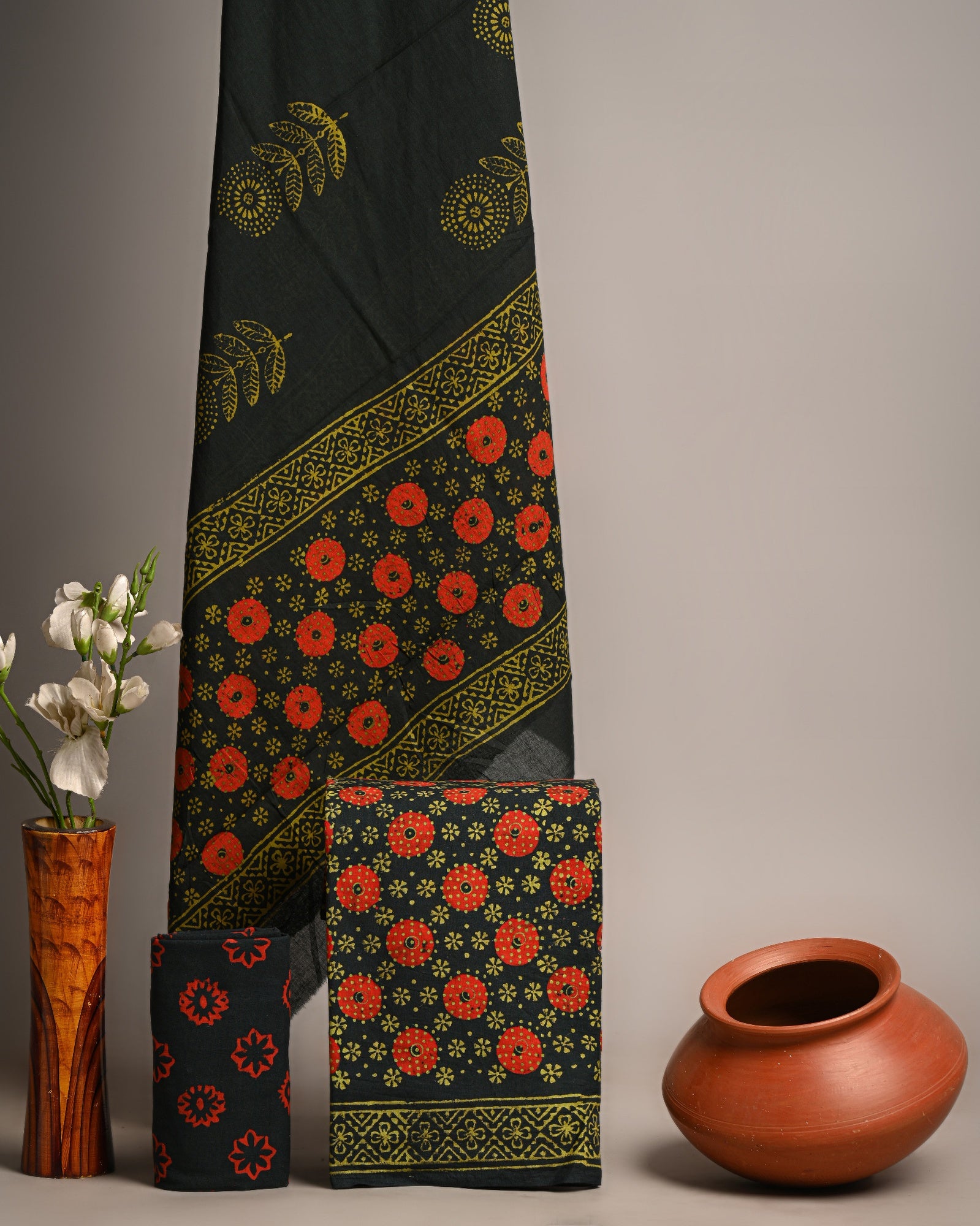 Unstitched Material- Dark olive gray