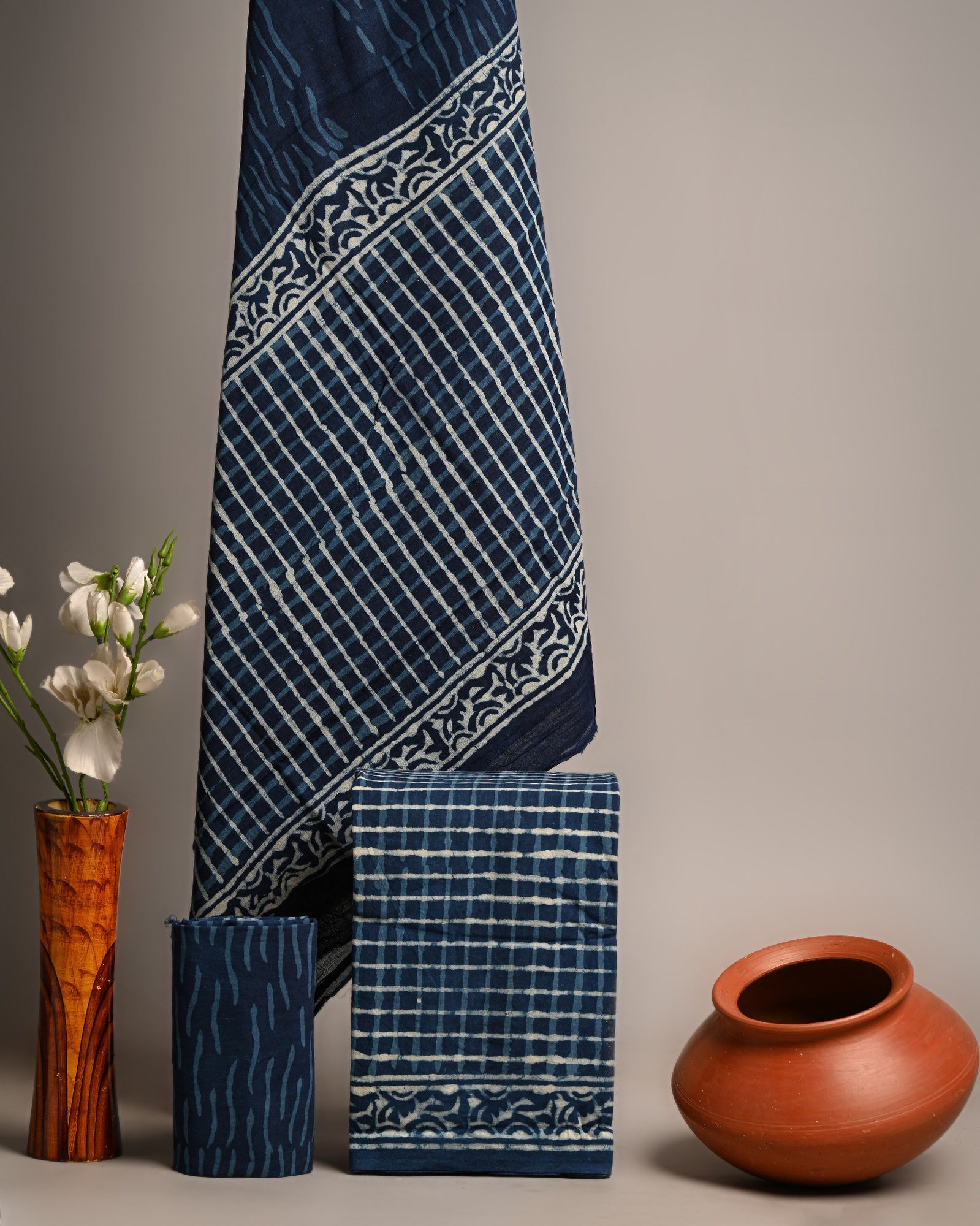 Unstitched Material- Very dark blue-black