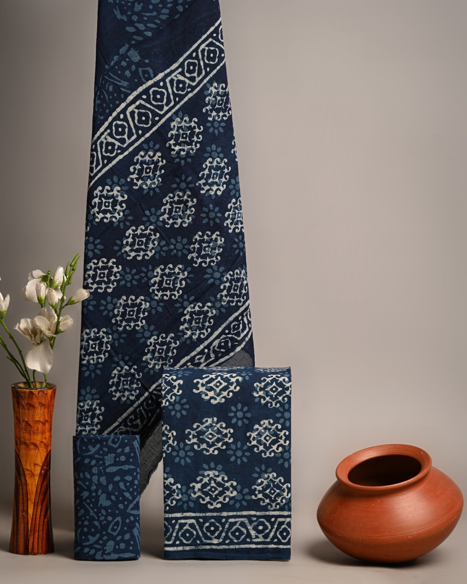 Unstitched Material- Dark blue-gray