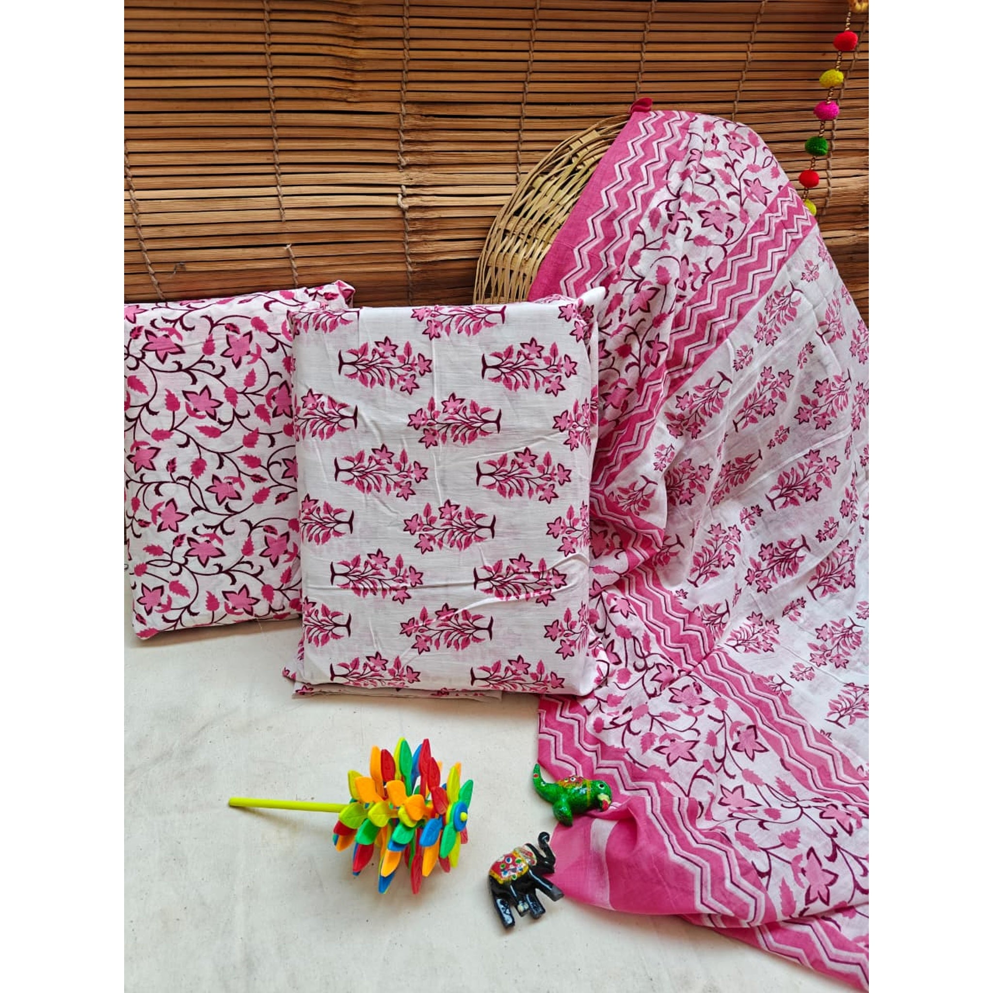 Unstitched Material- Soft rose purple