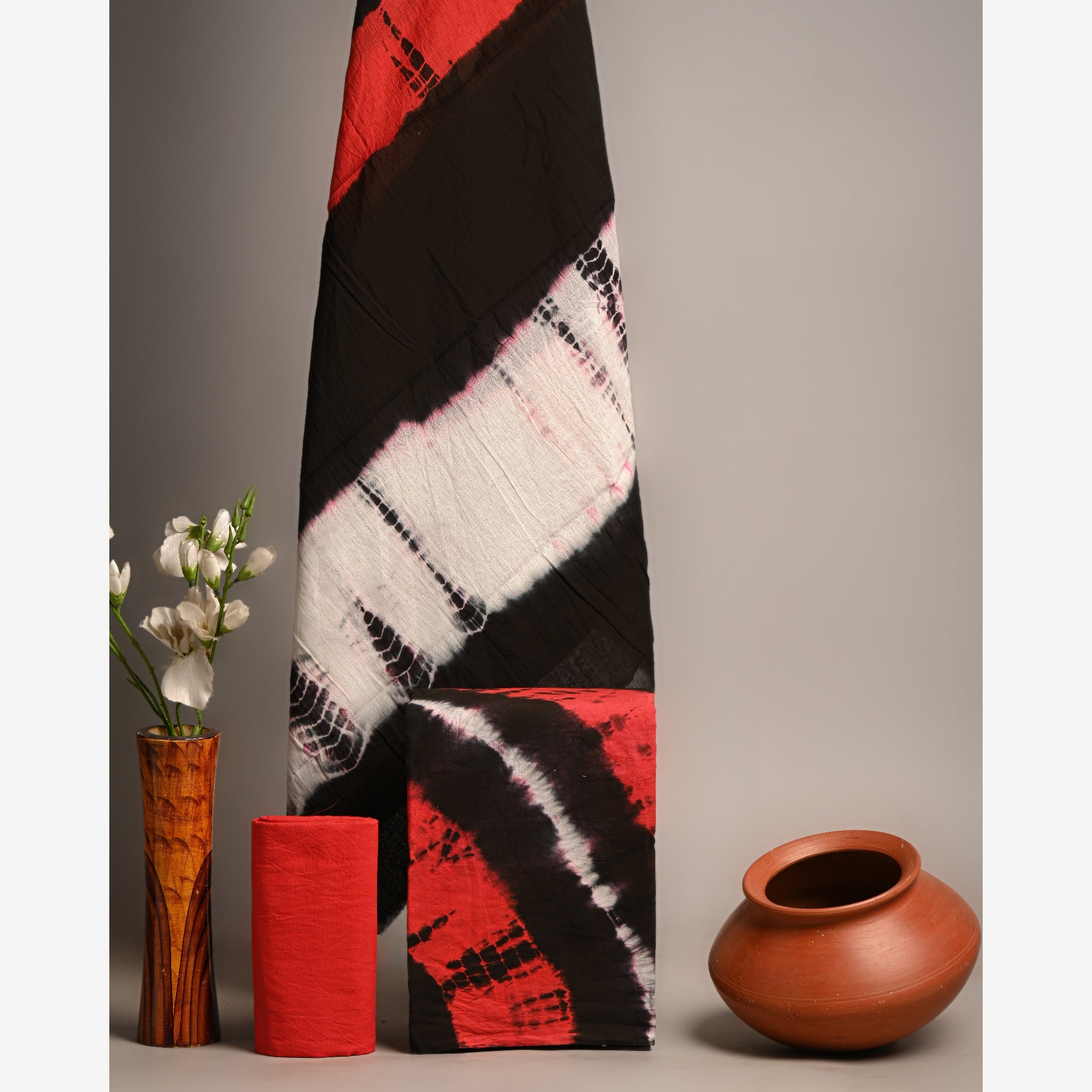 Unstitched Material- Strong red