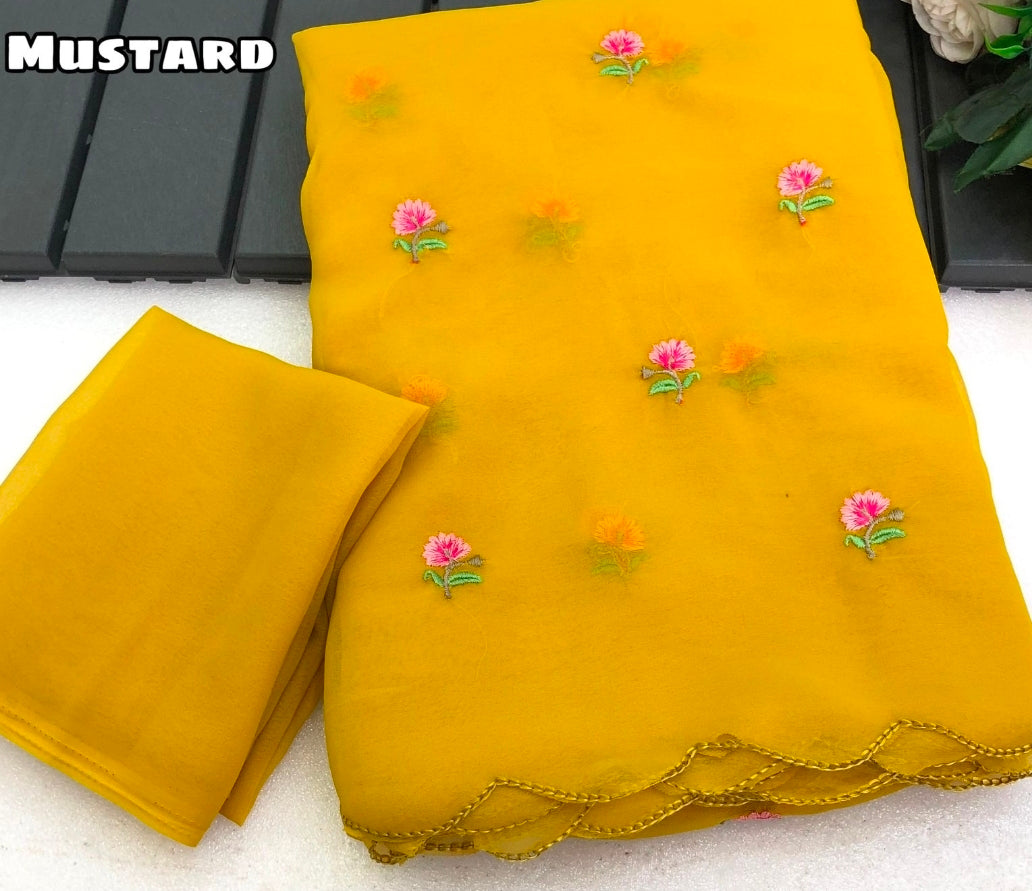 Flower design saree