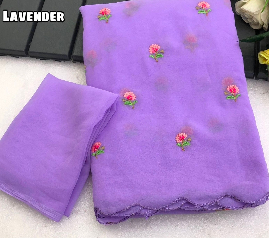 Flower design saree